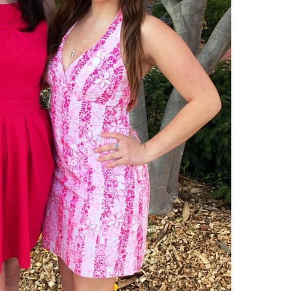lilly pulitzer pink and white dress 🦋 - Picture 5 of 5